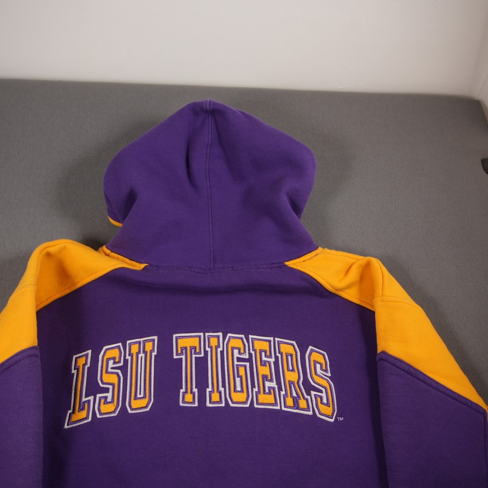 LSU Tigers Embroidered Raglan Colosseum Men Hoodie XL Retro Football Sport - Picture 15 of 16